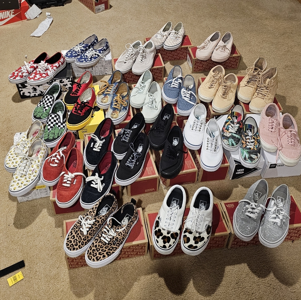 LOT Vans (18 pairs) Mostly limited collabs